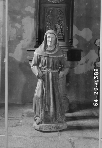 Statue : Saint François, église paroissiale de Saint-Hernin (Saint-Hernin)