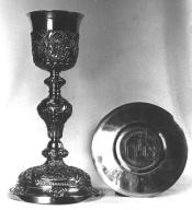 Calice, patène (ancien calice & patène 4) 3, église Saint-Golven (Taupont)