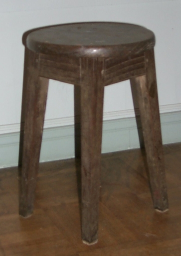 Ensemble de 3 tabourets d'église