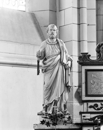 Statue (2, petite nature, figure d'ornement, en pendant) : saint Pierre, saint Antoine