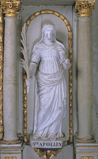 Statue (demi-nature) : sainte Apolline