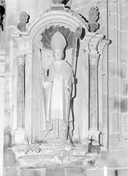 Statue (grandeur nature, d'applique) : saint Corentin (2), église paroissiale Saint-Ronan (Locronan)