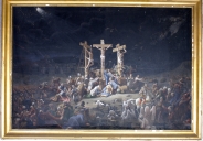 Tableau : Crucifixion (copie du "Dernier soupir du Christ" de Julien-Michel Gué), église paroissiale Saint-Pierre (Chelun)