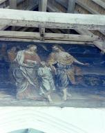 Peinture (décor intérieur) : sainte Famille (?), Ange Gardien (?), Retour d'Egypte (?), (anciennement peinture numéro 1), chapelle Saint-Tugen (Primelin)