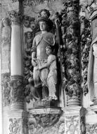 Groupe sculpté (petite nature) : saint Roch, chapelle Saint-Sébastien (Saint-Ségal)
