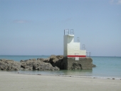 Ouvrage extérieur, plongeoir, plage des Godelins (Etables-sur-Mer fusionnée en Binic-Etables-sur-Mer en 2016)