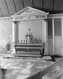 Autel, retable, tabernacle, gradin d'autel (autel secondaire, autel tombeau, retable architecturé), église paroissiale Saint-Demet (Plozévet)