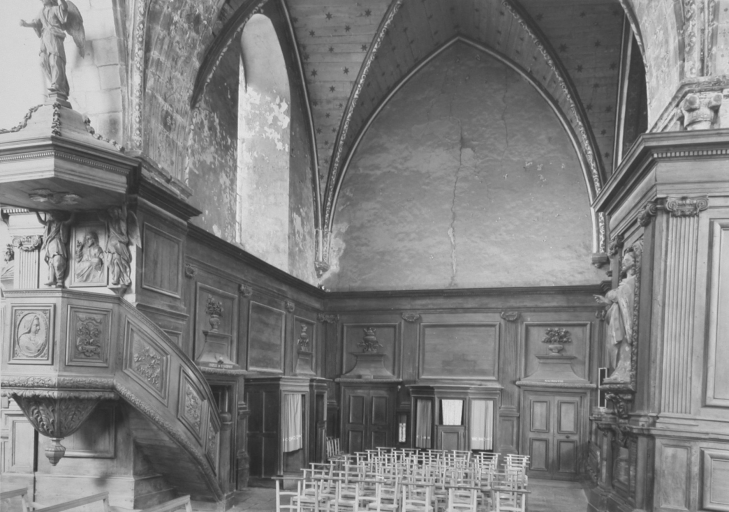 Lambris de revêtement du croisillon nord