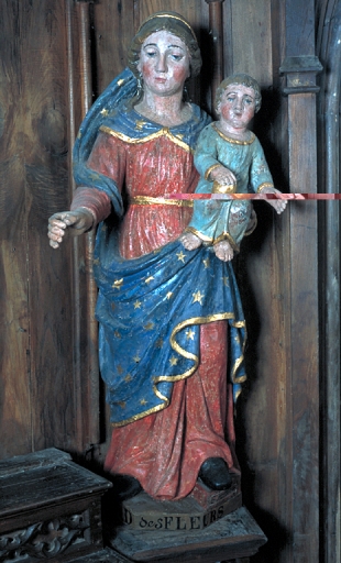 Statue de la Vierge à l'Enfant dite Notre Dame des Fleurs