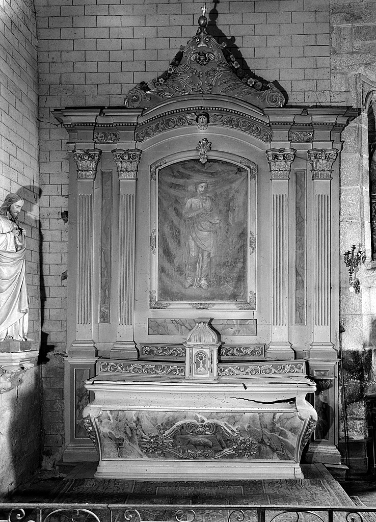 Autel, retable, tabernacle, gradins d'autel (2), tableau , chapelle Notre-Dame (Châteaulin)