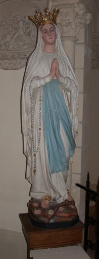 Statue couronnée sur socle : Vierge, dite Notre-Dame de Lourdes