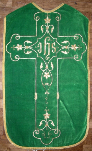 Ornement vert : chasuble