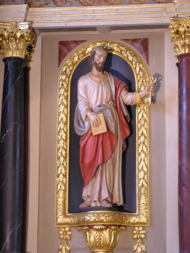 Statue du maître autel de l'église : Saint Pierre