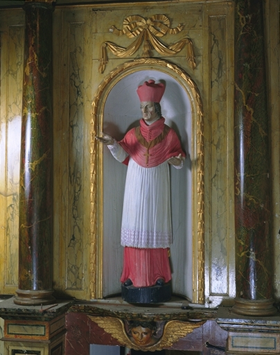 Statue (grandeur nature) : saint Charles Borromée