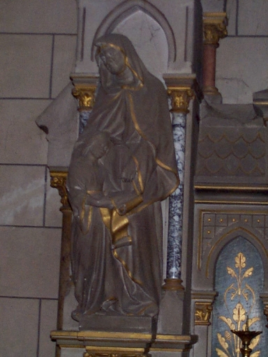 Statue (petite nature) : Education de la Vierge