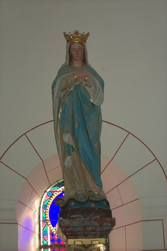 Ensemble de 3 statues : saint Joseph ; Vierge ; saint Isidore