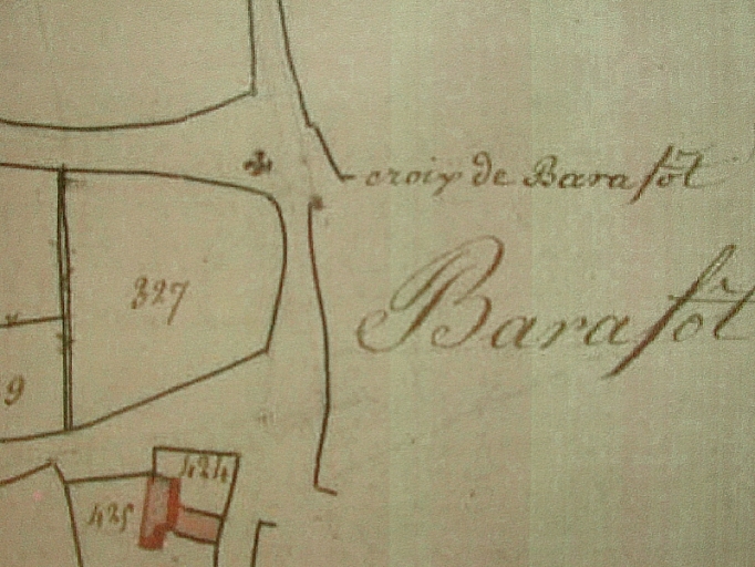 Croix de chemin dite croix de Barafot, route de Traou Argoat, Barafot (Plouézec)