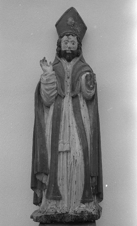 Statue : Évêque, église paroissiale Saint-Pierre, Saint-Paul (Loyat)