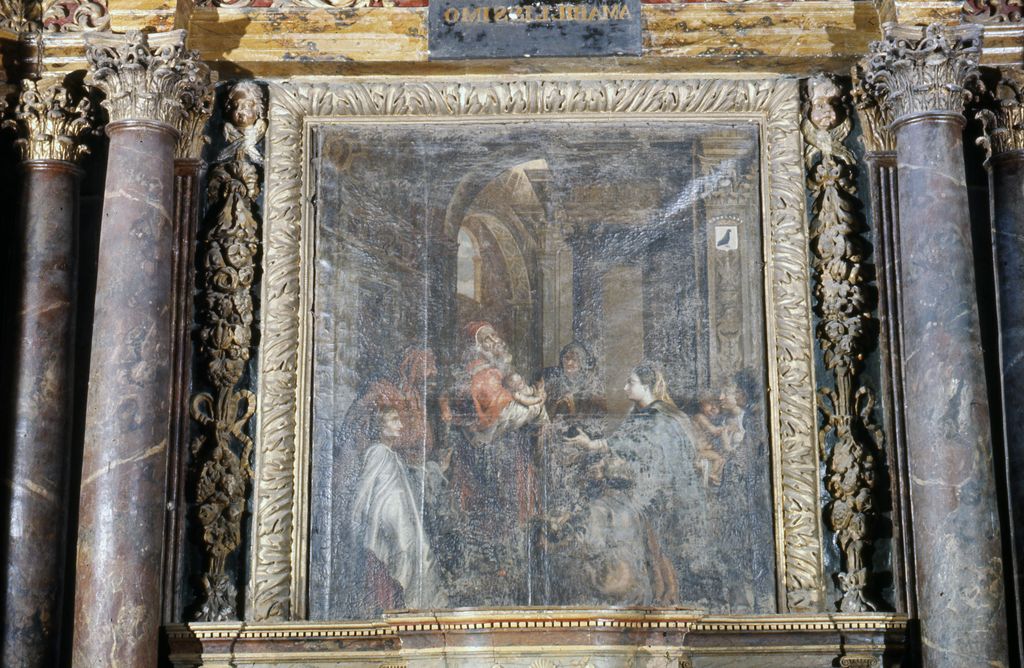 Tableau (tableau d'autel) : la Présentation au Temple, église paroissiale Saint-Abdon, Saint-Sennen (Messac fusionnée en Guipry-Messac en 2016)