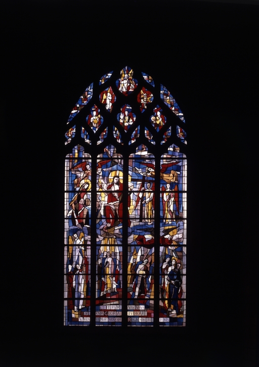 Ensemble des 8 verrières des baies 0, 2, 3, 6, 8, 10, 13, 15, 16, église Saint-Armel (Ploërmel)