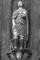 Statue (d'applique, petite nature) : saint Roch, église paroissiale Saint-Tudec et Sainte-Anne (Landudec)