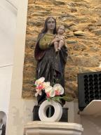 Statue : Vierge à l'Enfant (1), église Saint-François-de-Sales (Quelneuc fusionnée en Carentoir en 2017)