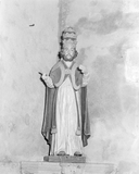 Statue (petite nature) : saint Pierre, église paroissiale Saint-Budoc ou Notre-Dame de la Clarté (Beuzec-Cap-Sizun)