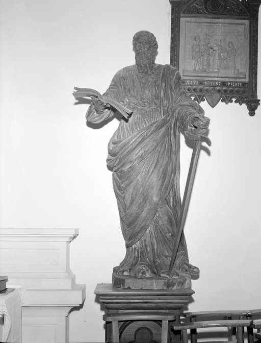 Ensemble de 2 statues : Saint Pierre, Saint Paul, église paroissiale Saint-Pierre, Saint-Paul (Loyat)