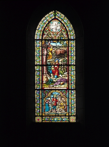 Verrière à personnages de la baie 6 : saint Isidore