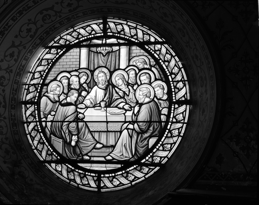 10 verrières historiées ou à personnages (baies 0 à 9), chapelle Saint-Aubin (Pont-Scorff)