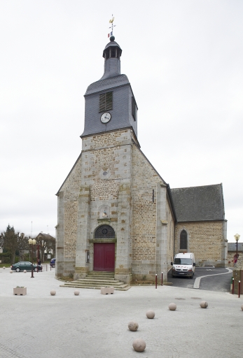 L'église paroissiale Saint-Brice (Saint-Brice-en-Coglès fusionnée en Maen Roch en 2017)