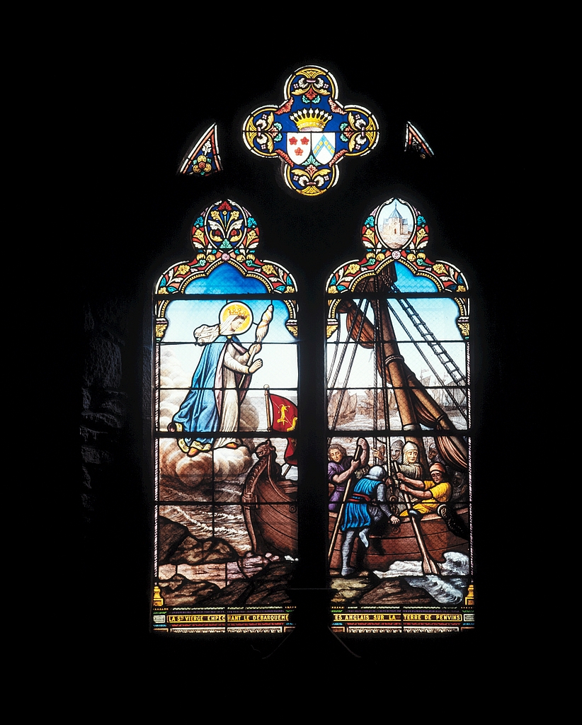 Verrière (baie 0), chapelle Notre-dame-de-la-Cote, Notre-Dame-de-Penvins (Sarzeau)