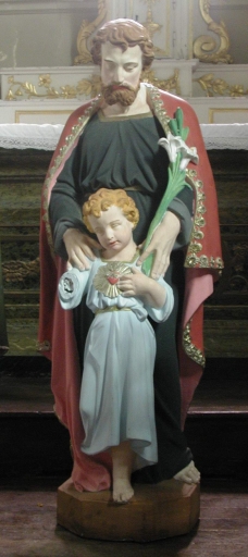 Statue : saint Joseph et l'Enfant (Lanhélin fusionnée en Mesnil-Roc'h en 2019)