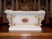 Ensemble de l'autel de la Vierge (autel, tabernacle, exposition, reliquaire)