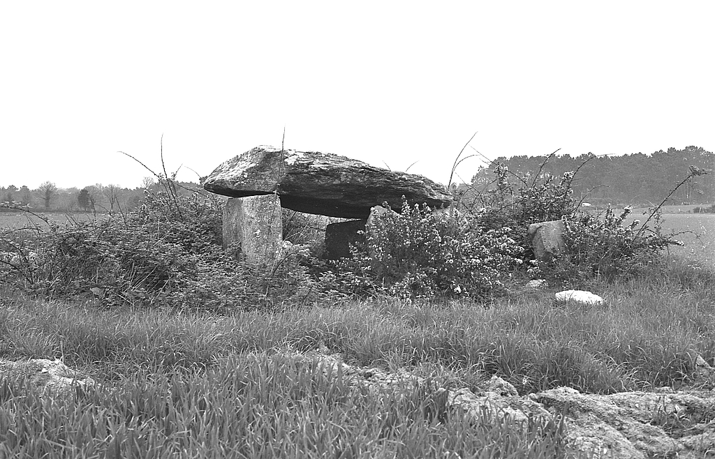 Dolmen men Gouarec'h, au nord-est de le Botquenno (Plaudren)
