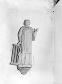 Statue (petite nature) : saint Laurent, chapelle Notre-Dame (Plouray)