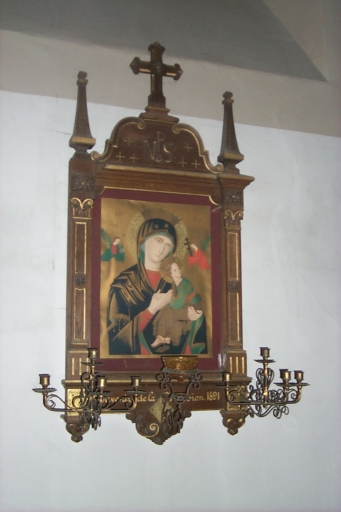 Estampe encadrée : Vierge à l'Enfant