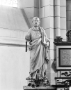Statue (2, petite nature, figure d'ornement, en pendant) : saint Pierre, saint Antoine