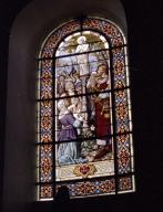 Verrières, verrière figurée, verrière figurée décorative, église paroissiale Sainte-Anne (Sainte-Anne-sur-Vilaine)