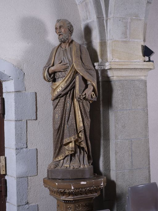 Statue : Saint Pierre, église Saint-Pierre-Saint-Paul (Ruffiac)