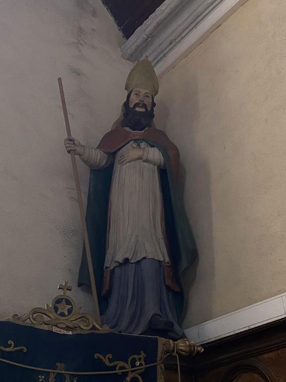 Statue 1 : Saint Bertin, église Saint-Bertin (Guillac)