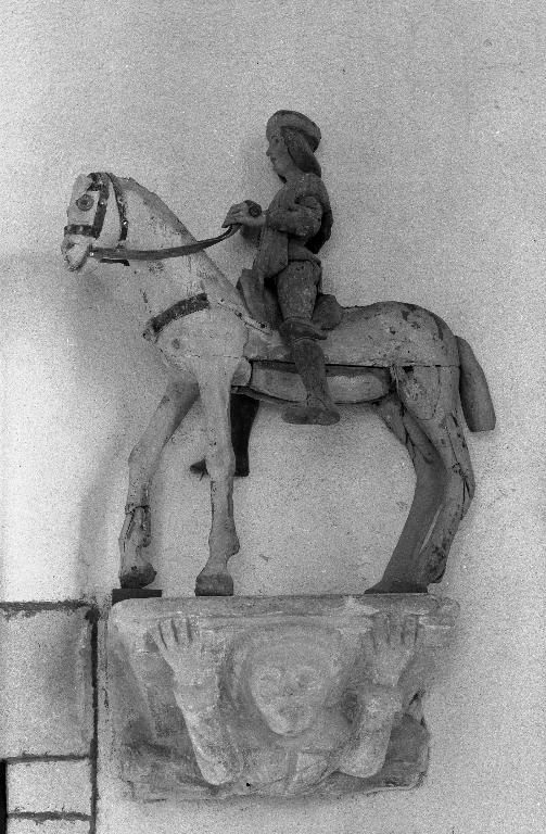 Statue (statue équestre) : saint Julien, chapelle de la Trinité (Langoëlan)