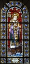 Verrières à personnages des baies 103, 104 et 106 : Saint Malo, Saint Louis, Bienheureuse Thérèse Madeleine Fantou