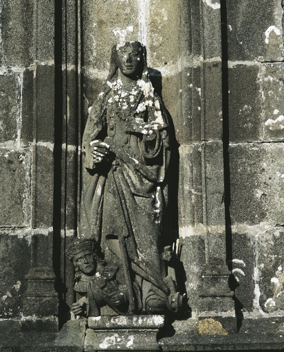 Statue : sainte Catherine d'Alexandrie, église Notre-Dame de Rumengol (Le Faou)