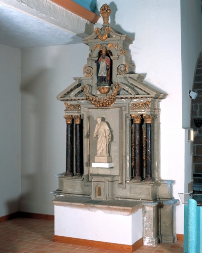 Ensemble de l'autel de Saint Joseph : autel, tabernacle, retable