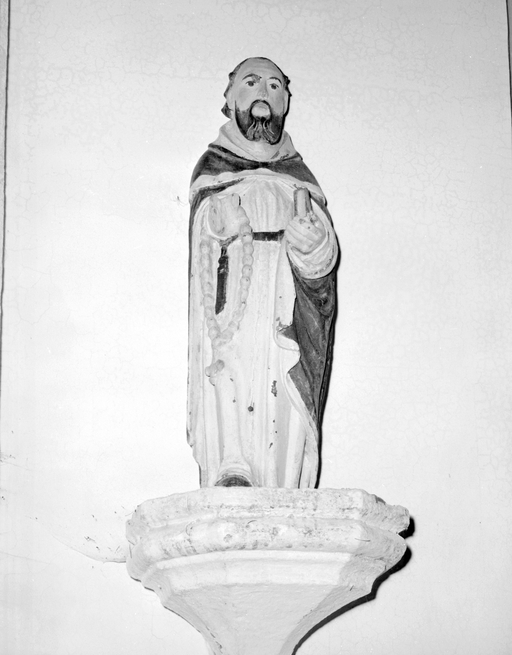 Statue (d'applique, petite nature) : saint Dominique, chapelle Saint-Laurent (Silfiac)