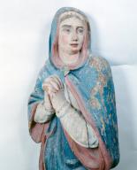 2 statues (en pendant, petite nature) : vierge, saint Jean, chapelle de la Trinité (Quéven)