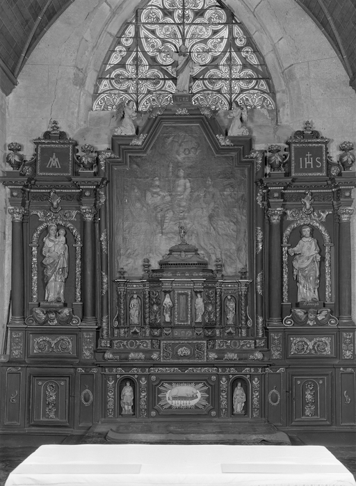 Retable, tabernacle (retable architecturé à niche), église paroissiale Notre-Dame (Bringolo)