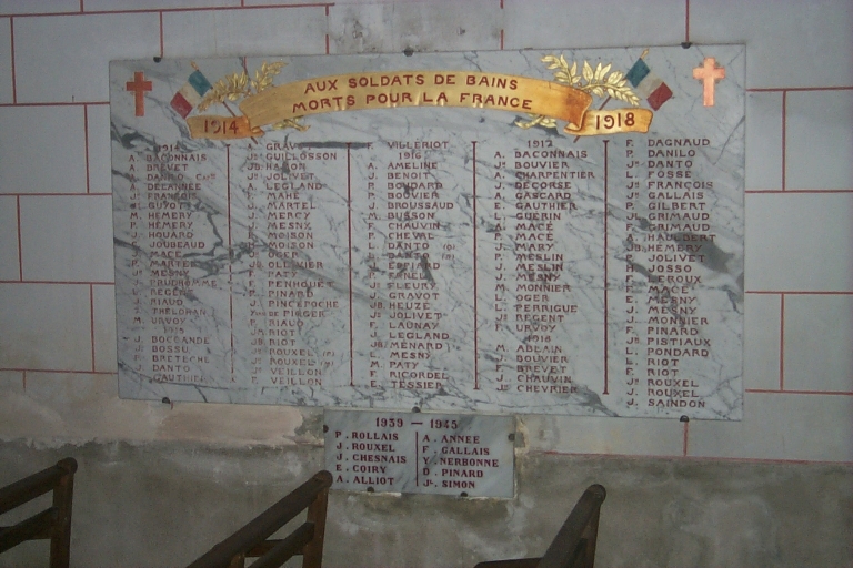 Tableau commémoratif des morts de la guerre 1914-1918