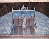 Poutre de gloire : Calvaire, chapelle Saint-Gobrien (Saint-Servant-sur-Oust)